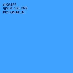 #40A2FF - Picton Blue Color Image